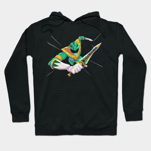 Green Ranger Hoodie by lamarosmith